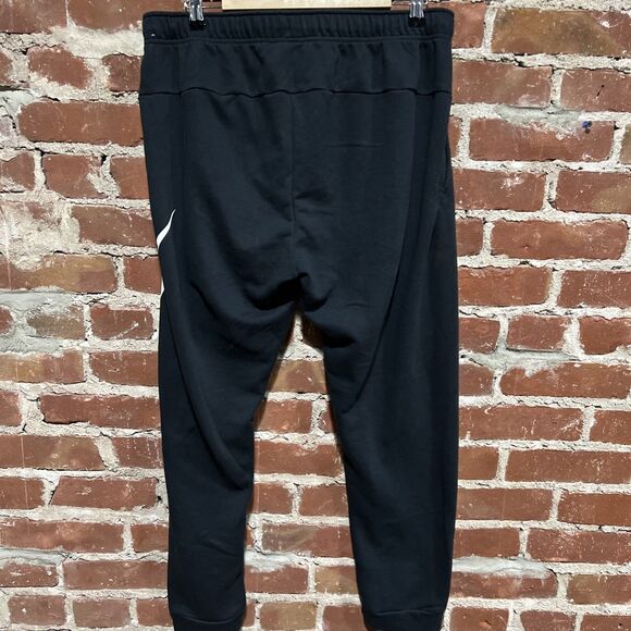 Nike Men's Swoosh Sweatpants Standard Fit Black/White CU6776-010 2XL - Picture 3 of 4